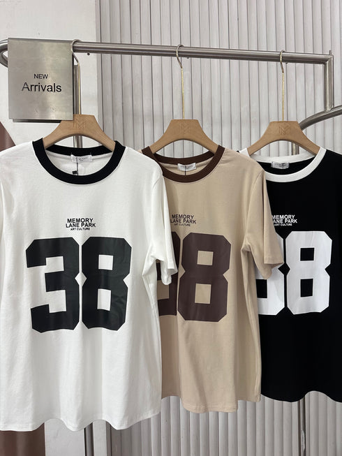 Basic Print Oversize T-Shirts